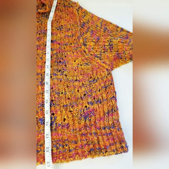 Free People Highland Oversized V-Neck Sweater in Polcano Combo Color - Picture 15 of 16